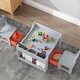 preview thumbnail 7 of 5, Kids Table and Chair Set Grey