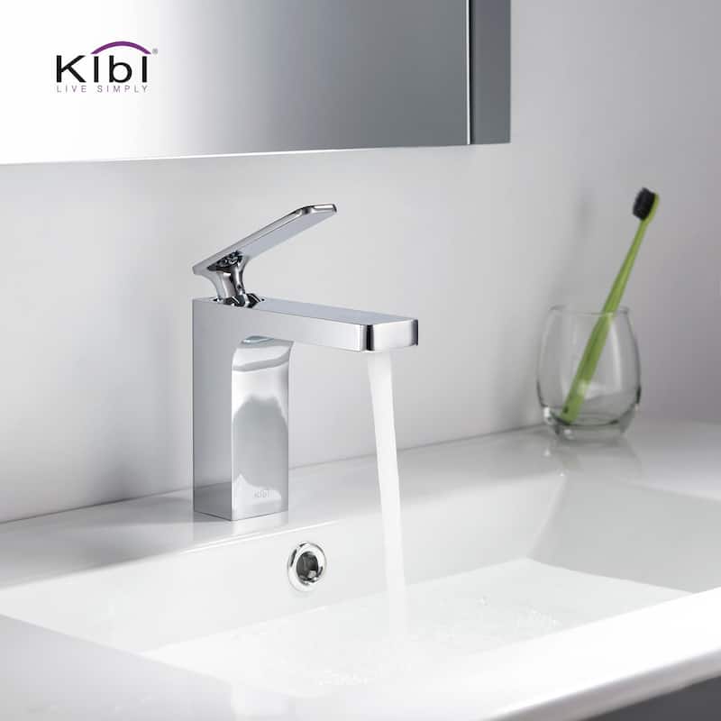 Lead Free Solid Brass Single Handle Bathroom Vanity Sink Faucet with Water Hose