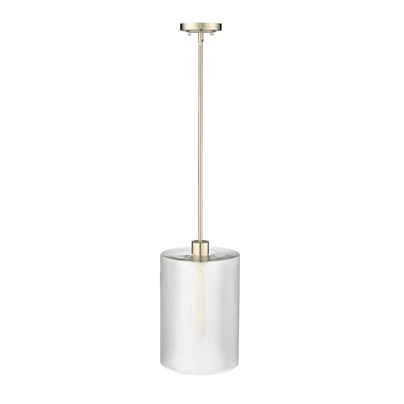 Millennium Lighting Olena 1 Light Pendant with Textured Glass Shades - Modern Gold