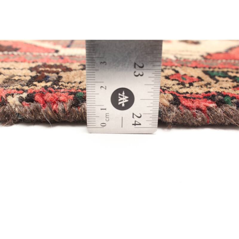 ECARPETGALLERY Hand-knotted Andelz Red Wool Rug - 3'5 x 9'8