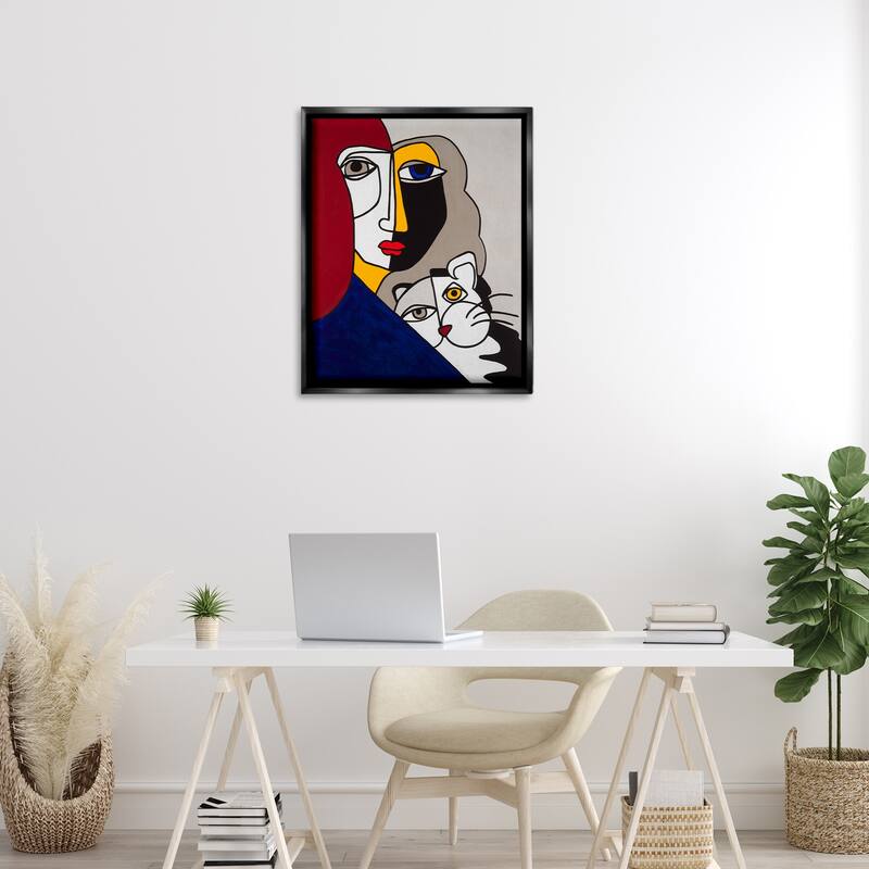 Stupell Bold Primaries Mod Portraits Framed Floater Canvas Wall Art Design By Ruth Fromstein