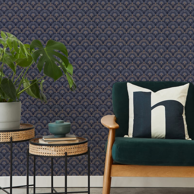 Transform Peacock Brown Peel & Stick Wallpaper
