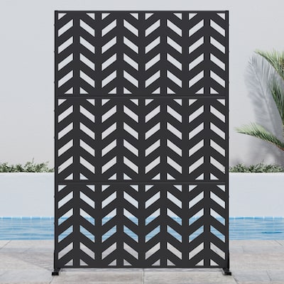 Outdoor Privacy Screen Metal Privacy Screen Panel Free Standing - 72*47