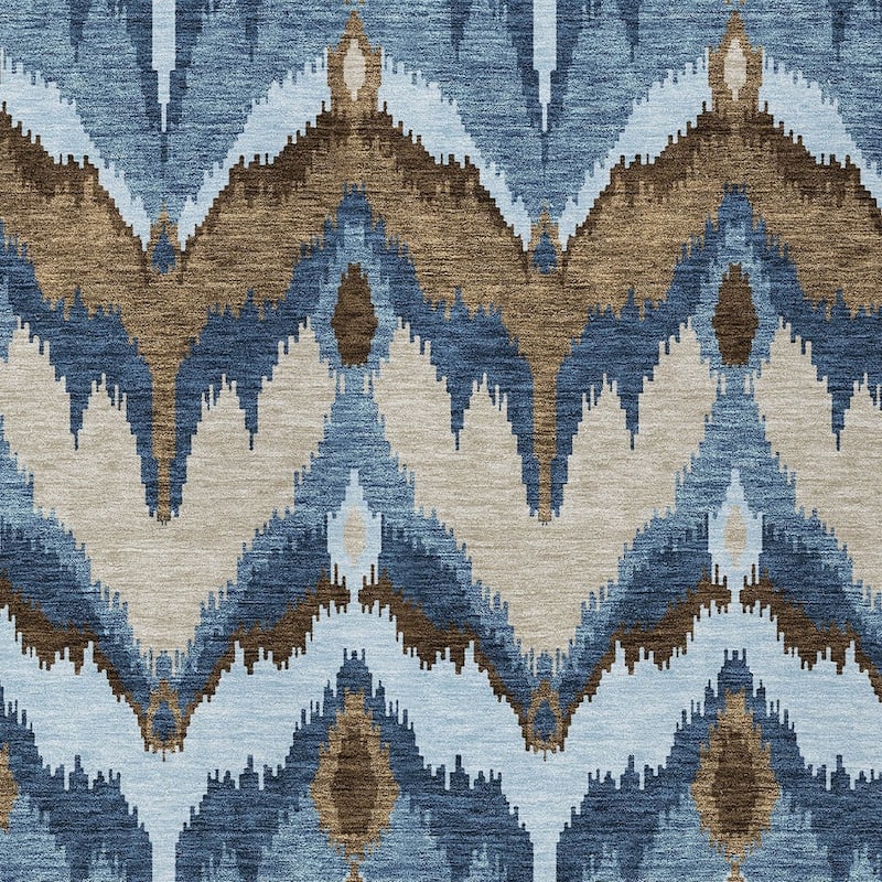 HomeRoots Ikat Transitional Rectangle Outdoor Rug
