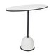 preview thumbnail 5 of 5, Uttermost Morro White Marble Side Table - 24.25"W x 10.5"D x 23.25"H