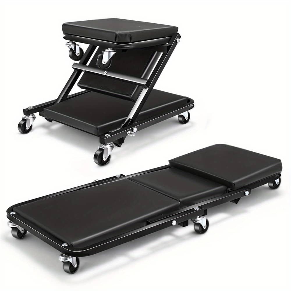 Multiple Mechanical Crawling Seats,36/40 in 2-in-1 Rolling Stools