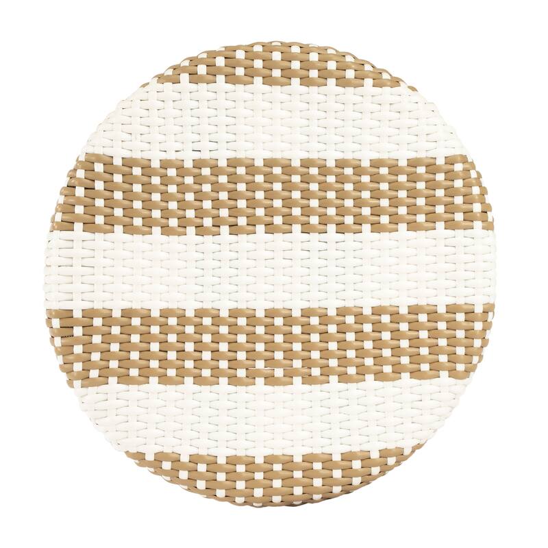 Tobias Rattan Round Bar Stool