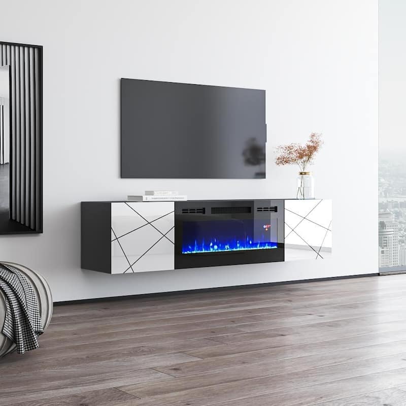 London BL-EF Electric Fireplace 63" TV Stand