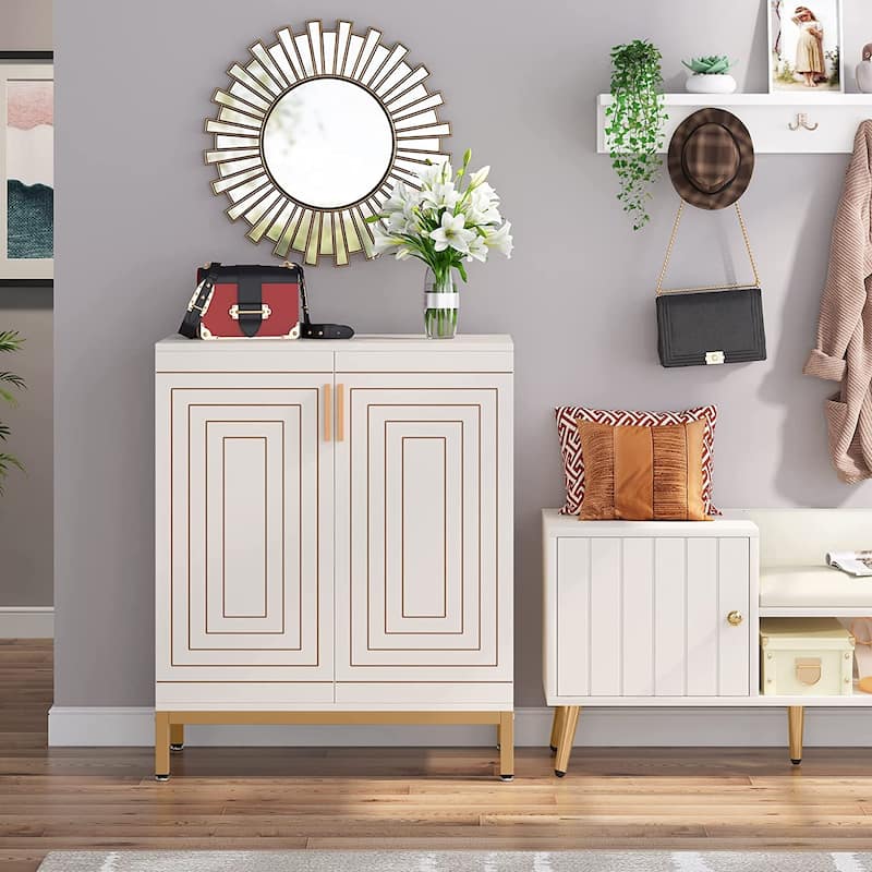 20 Pairs Shoe Storage Cabinet for Entryway, Freestanding Shoe Rack Organizer