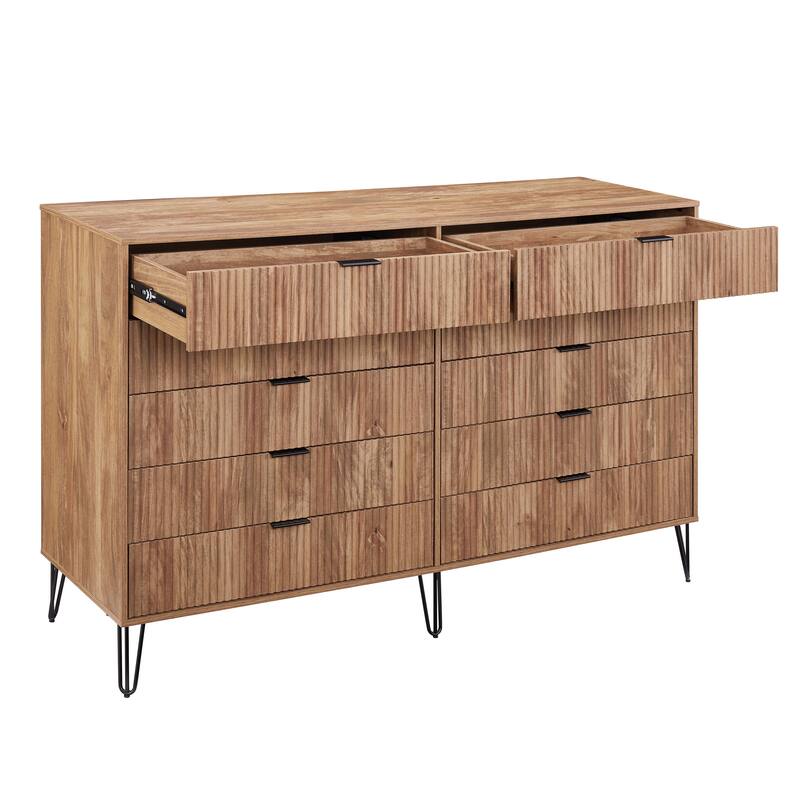 Manhattan Comfort 3-Piece Dumbo Modern Multi Dresser Nighstand Set