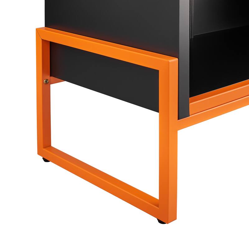 High Foot Double-Sided Mesh Door Shoe Cabinet With Movable Double-Layer Partitions And Hollow Base