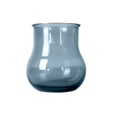 Blue Galua Recycled Glass Vase- A - Blue
