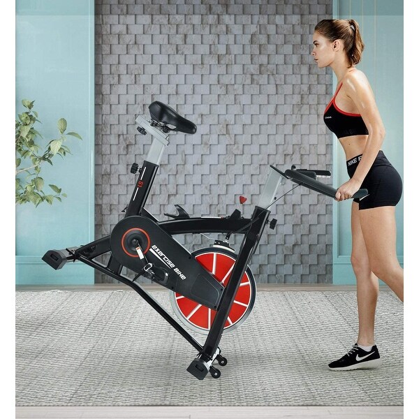 SYRINX Indoor Cycling Bike Belt Drive Indoor Exercise Bike L 40.2 x W 9.84 x H 33.9 Bed Bath Beyond 31427520