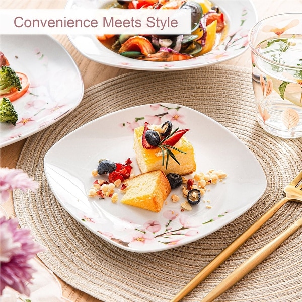 yun　agete Anniversary Collection VEWEET Annie Porcelain Elegant Dinnerware Set - On Sale - Bed Bath