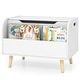 preview thumbnail 18 of 18, Costway Kids Wooden Toy Box with Front Bookshelf 4 Solid Wood Legs - See Details