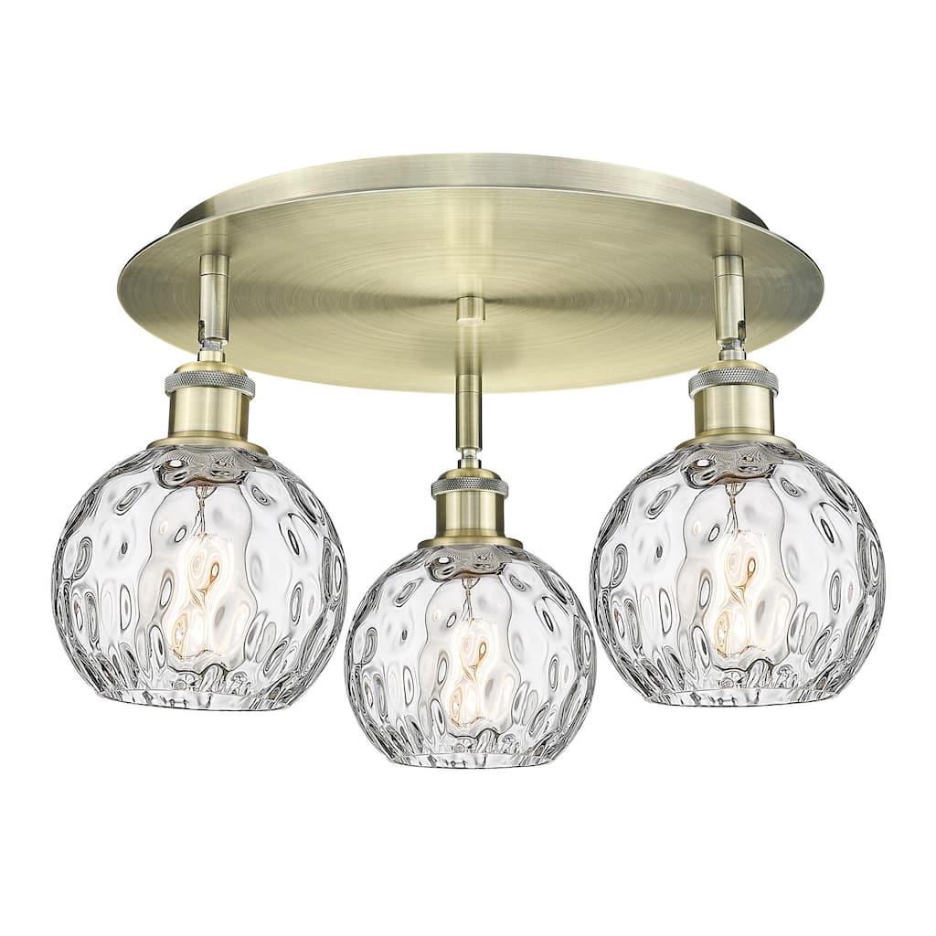 Innovations Lighting 516-3C-9-18 Athens Water Glass Flush Athens Water