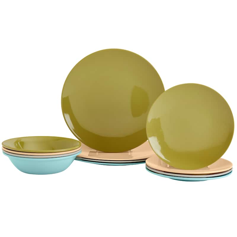Tabletops Gallery Enchanted 12 Piece Melamine Dinnerware Set