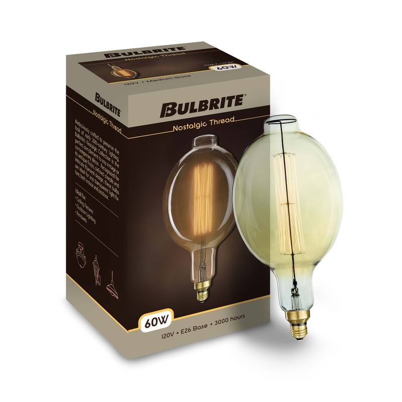 Bulbrite 60 Watt Dimmable Grand Nostalgic Medium (E26) Incandescent Bulb