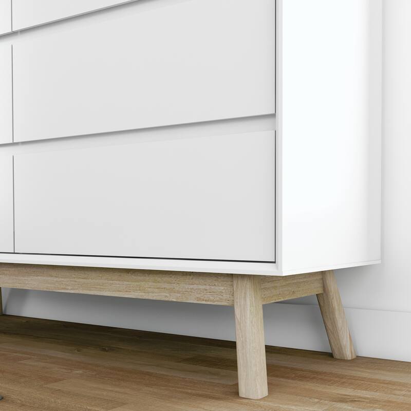 Max and Lily Mid-Century Modern 6-Drawer Dresser