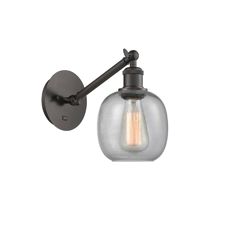 Innovations Lighting 317-1W-13-6 Belfast Sconce Belfast 13" Tall Wall - Oil Rubbed Bronze / Seedy