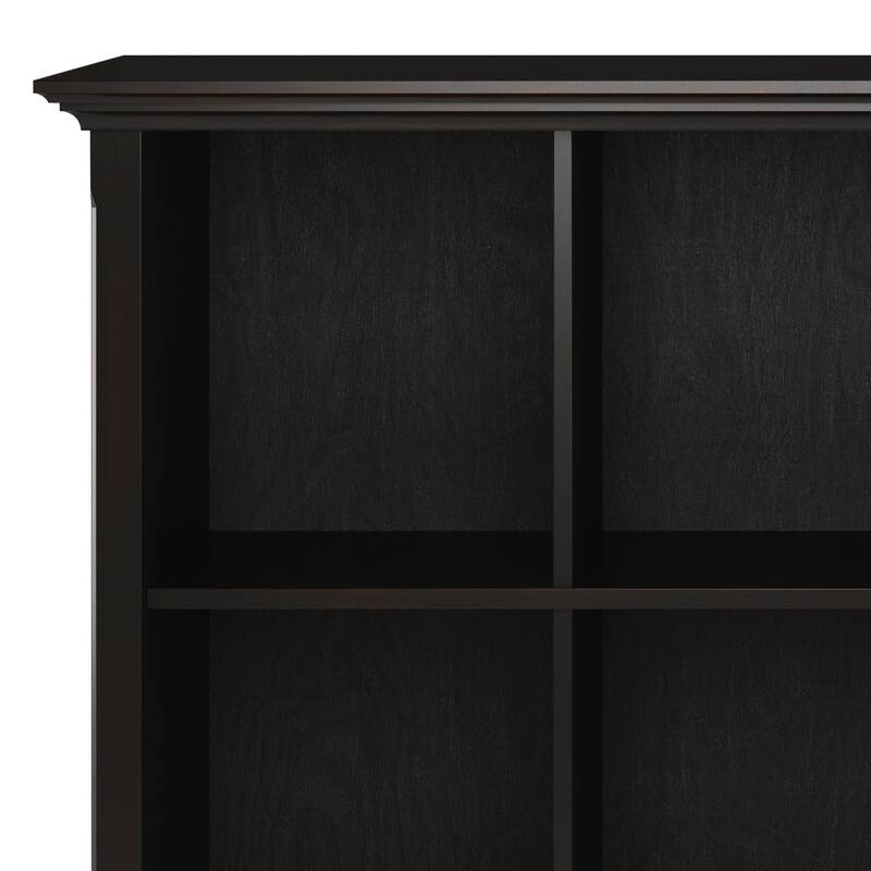 Halifax SOLID WOOD 48x57" Transitional 12 Cube Storage Bookcase in Hickory Brown - 15.75" D x 57" W x 48" H