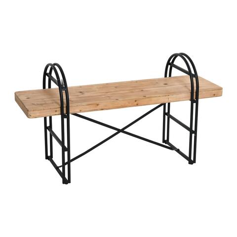 Eitri Wood and Metal Bench Nordic Fir