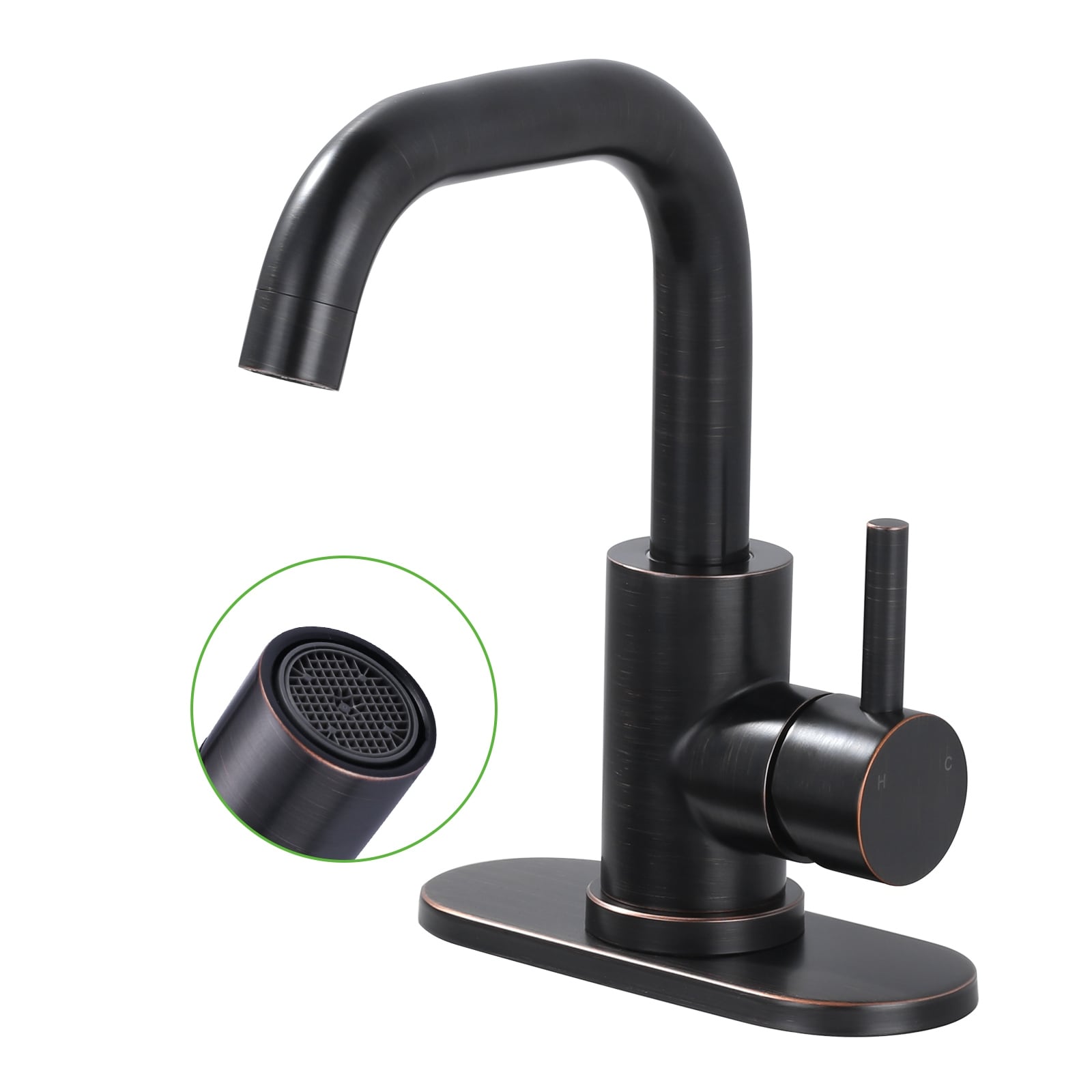 WOWOW Single Handle Bar Kitchen Faucet with Deckplate