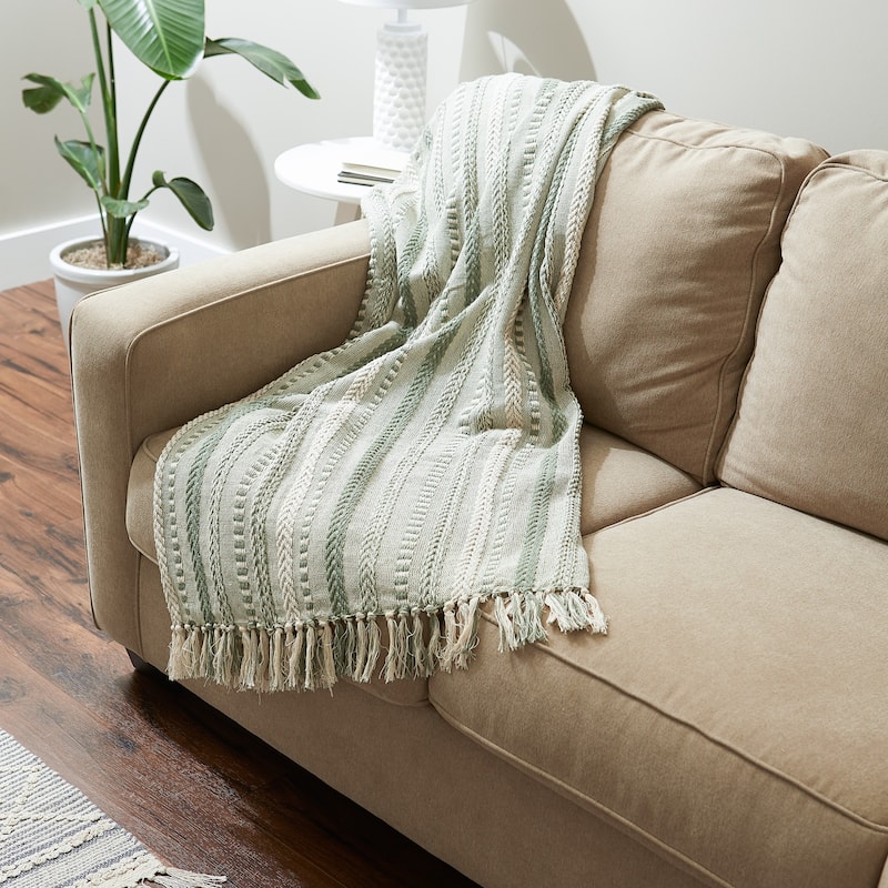 DII Braided Stripe Decorative Throw