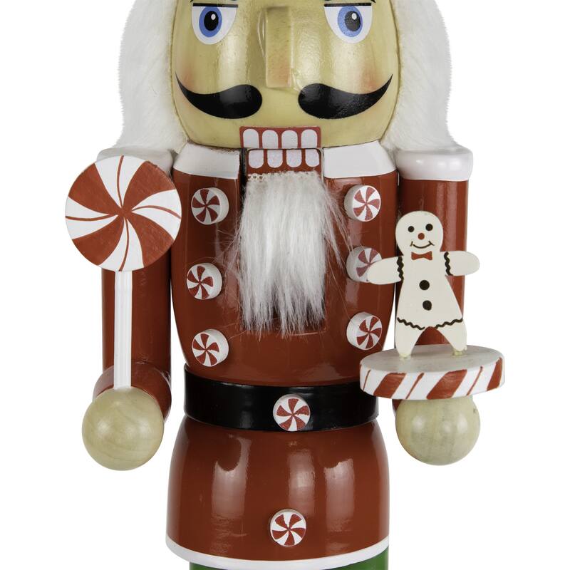 Peppermint Candy Nutcracker Christmas Figure - 15" - Red and Green