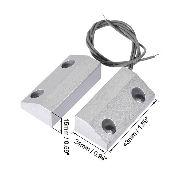 Door Magnetic Contact Magnetic Sensor Security Wired Rolling Door Contact Magnetic Reed Switch Alarm For Home Garage Alarm Door Window Sensors