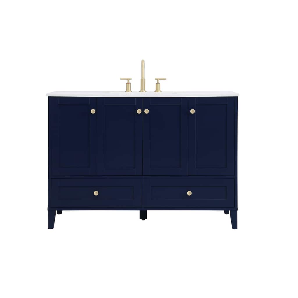 Elegant Lighting Sommerville 48" Free Standing Single Basin Vanity Set
