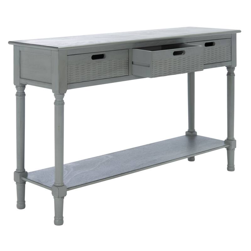 SAFAVIEH Macie 3-Drawer Console Table - 47.3" W x 13" L x 29.5" H - 47.3" W x 13" L x 29.5" H - 47Wx13Dx30H
