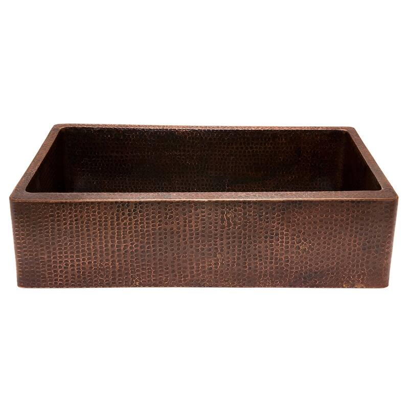 35-in Hammered Copper Apron Front Single Basin Kitchen Sink (KASDB35229)