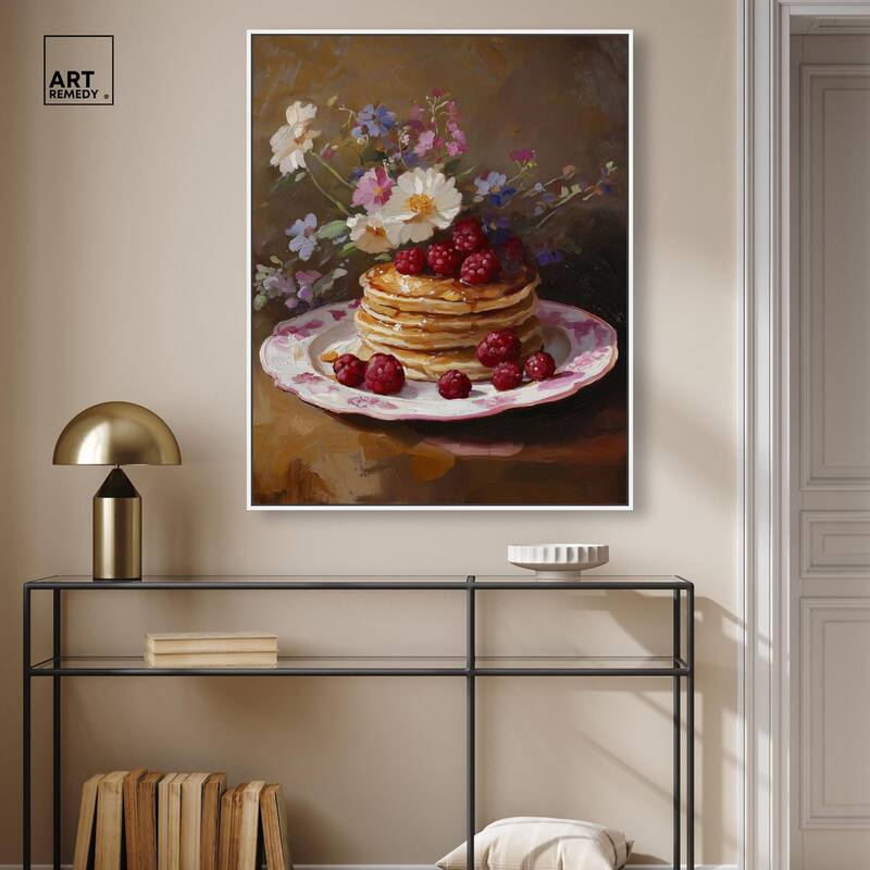 Raspberry Pancakes I Canvas by Art Remedy