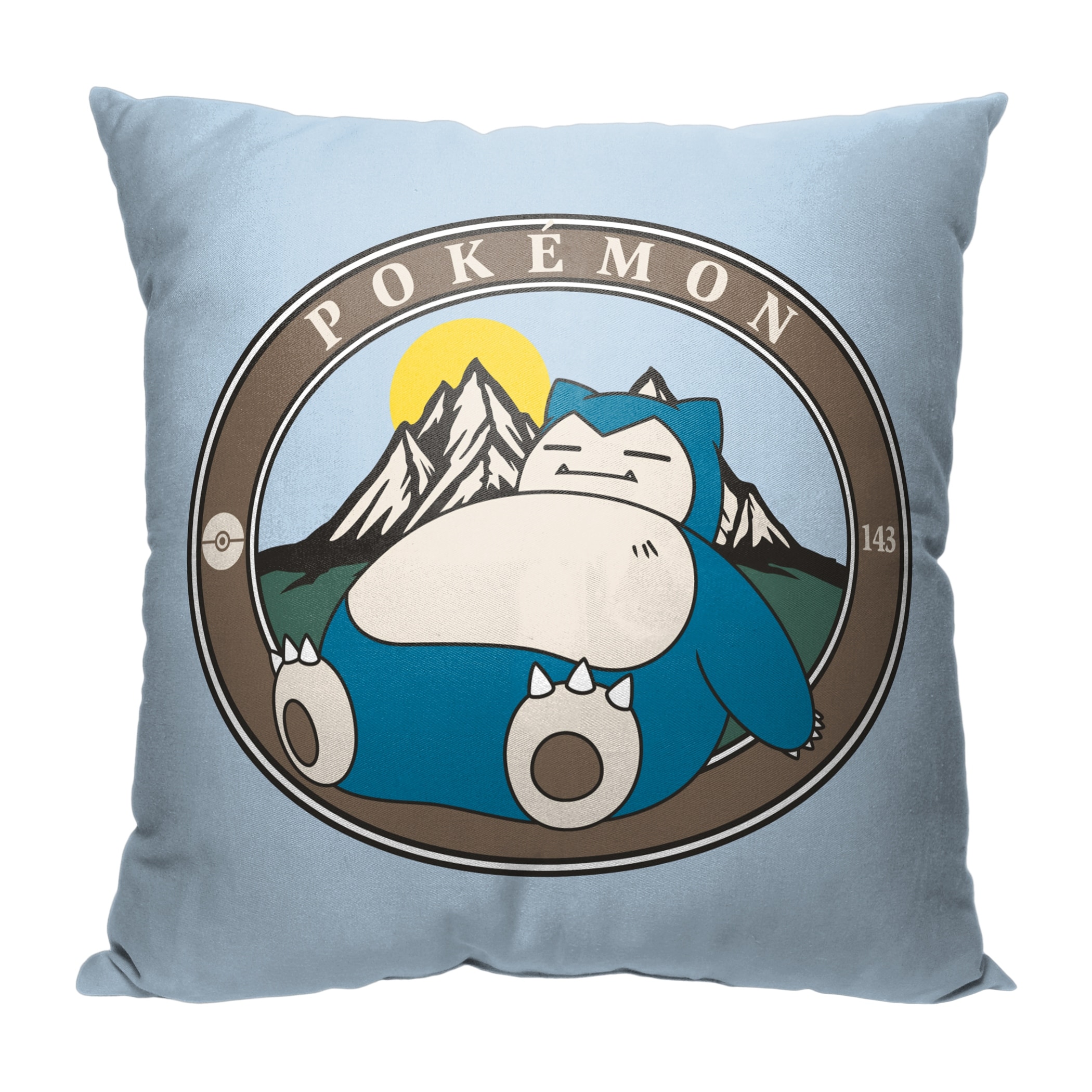 Pokemon Snooring Outdoors 18 Inch Throw Pillow 18 x 18
