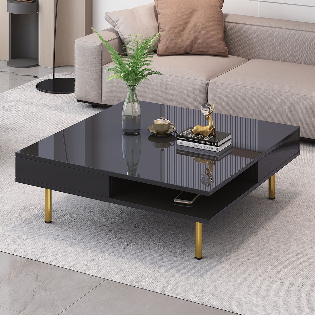 Particle Board Coffee Table With Drawers