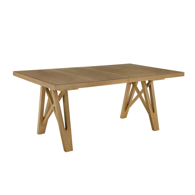 Harstad 72"-90" Wood Finish Extendable Dining Set by iNSPIRE Q Modern