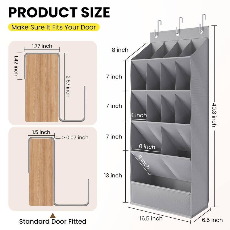 Hanging Shoe Organizers with 15 Large Pocket