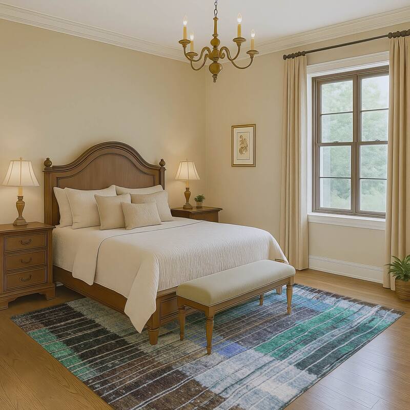 Premium Washable Super Soft Global Stripes Mayfield Rug