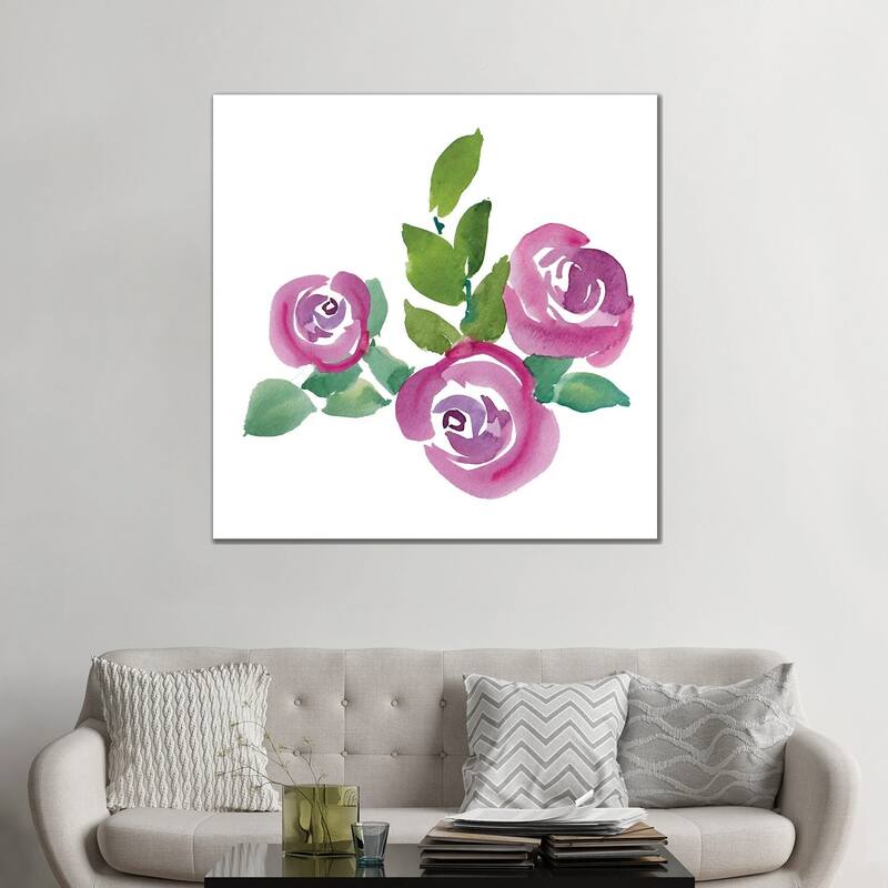 iCanvas "Fushia Roses" by Lanie Loreth Canvas Print