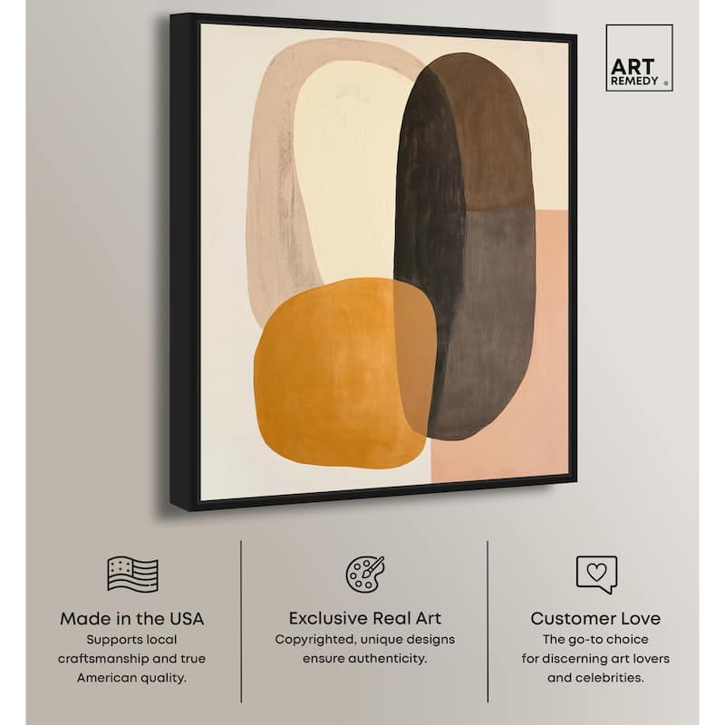Burnt Ochre Orbit Canvas by Art Remedy