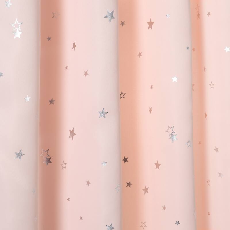 Lush Decor Star Room Darkening Window Curtain Panel Pair