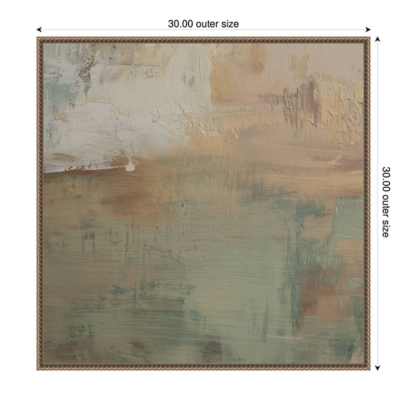 Kate and Laurel Sage Horizon No. 1 by Amy Lighthall Framed Canvas Wall Art Print