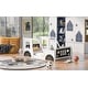 preview thumbnail 16 of 22, Durable Twin Size Classic Pine Car-Shaped Platform Kids Bed Frame with Wheels, Fun Design for Bedrooms, Easy Assembly, Blue