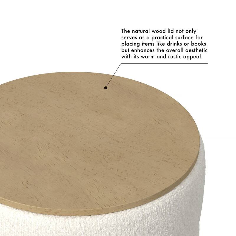 HomePop Channeled Storage Ottoman with Tray Top