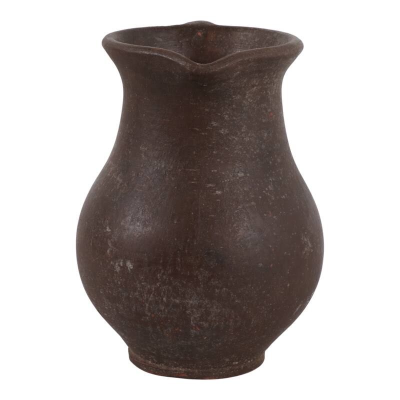 Rustic Pottery Table Jug Vase with Handles - 8"