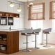 preview thumbnail 10 of 43, WYNDENHALL Calinda Mid Century Modern 33 inch Adjustable Swivel Bar Stool Stone Grey