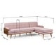 preview thumbnail 19 of 20, Fluhr Mid-century Modern Chaise Sectional by Christopher Knight Home