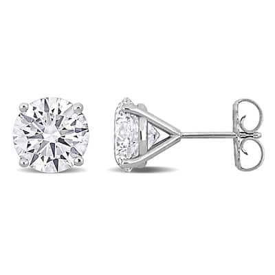 5ct TW Lab-Grown Diamond Martini-Style Stud Earrings in 14K White Gold