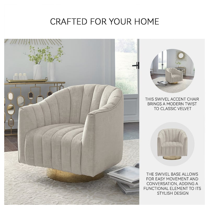 Penzlin Swivel Accent Chair - 30"W x 30"D x 31"H
